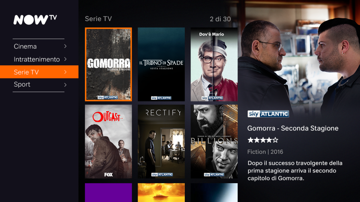 Galleria foto 'NOW TV: la sfida di Sky a Netflix. Cose da sapere' - foto 3