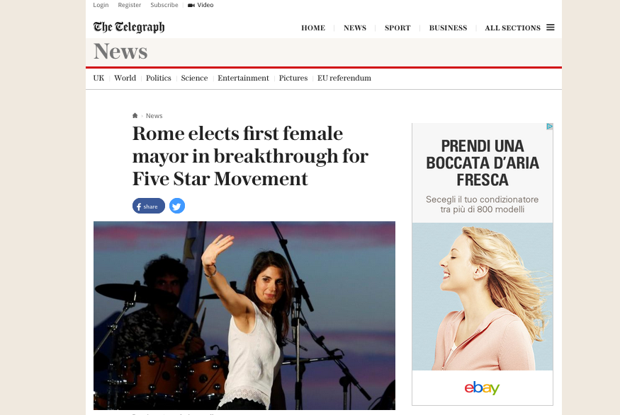 Raggi sindaco di Roma: le reazioni della stampa estera Raggi sindaco di Roma: le reazioni della stampa estera