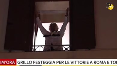 Grillo esulta per la Raggi e la Appendino | video