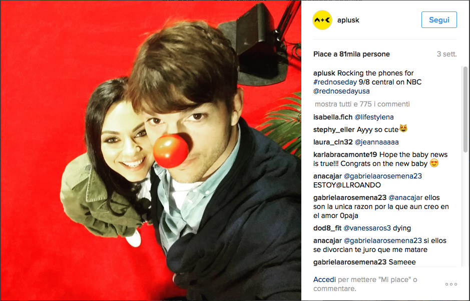 Ashton Kutcher e Mila Kunis genitori bis