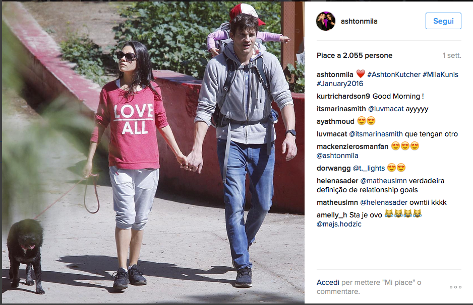 Ashton Kutcher e Mila Kunis genitori bis