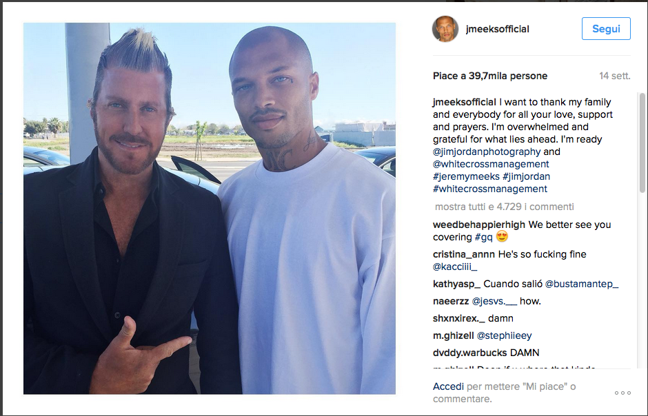 Jeremy Meeks, primo contratto da modello per l’ex detenuto