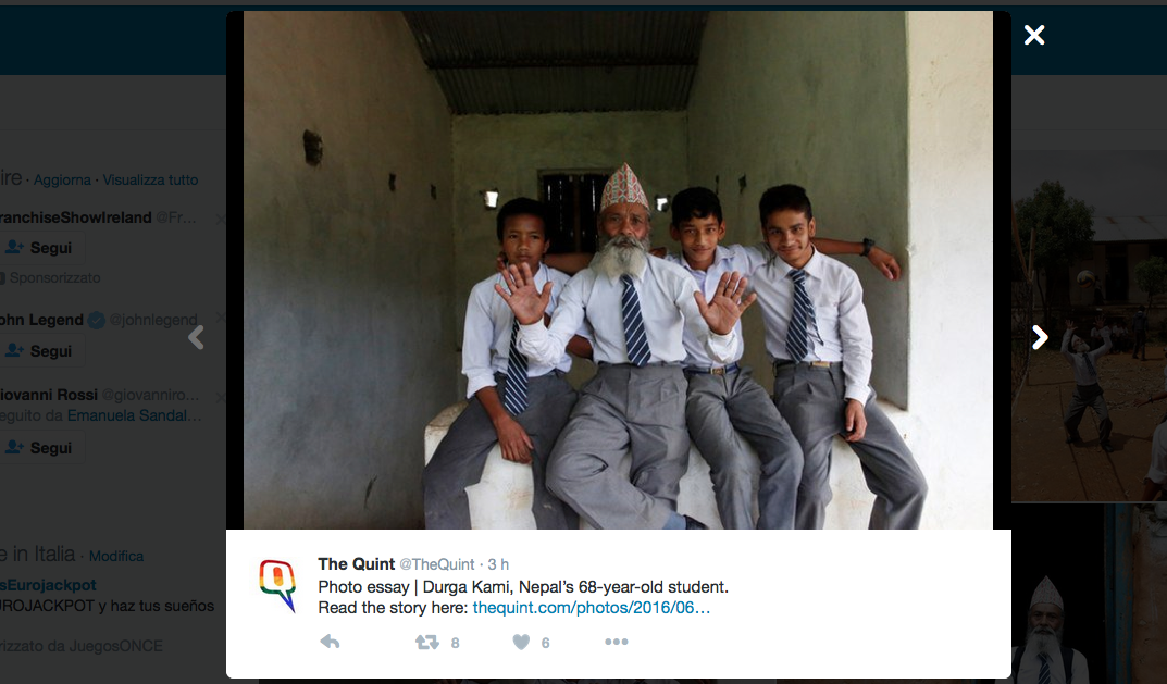 A 68 anni torna a scuola. Succede in Nepal A 68 anni torna a scuola. Succede in Nepal