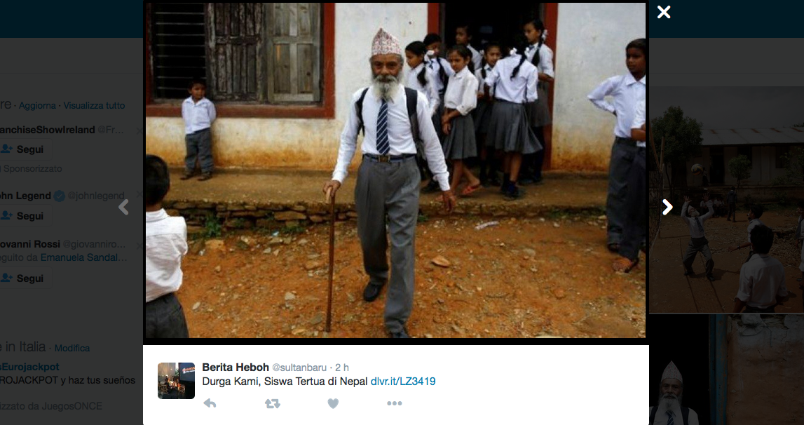 A 68 anni torna a scuola. Succede in Nepal A 68 anni torna a scuola. Succede in Nepal