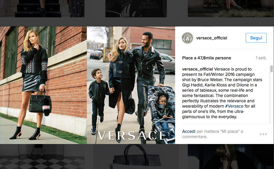 Versace, sotto accusa la nuova campagna con Gigi Hadid Versace, sotto accusa la nuova campagna con Gigi Hadid