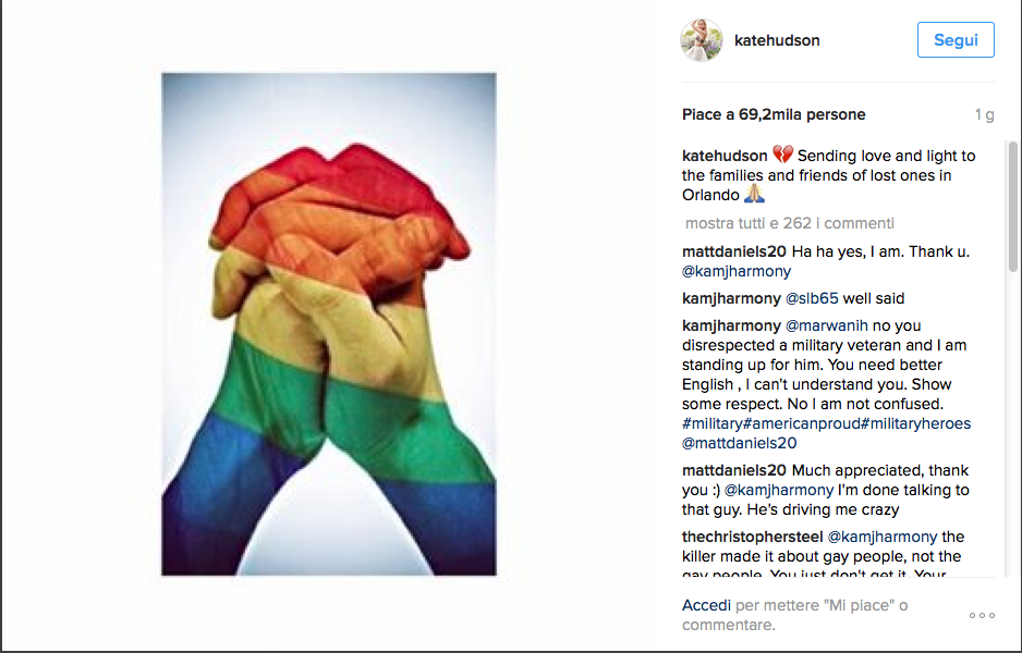 #PrayForOrlando, la solidarietà dello star system dopo la strage #PrayForOrlando, la solidarietà dello star system dopo la strage