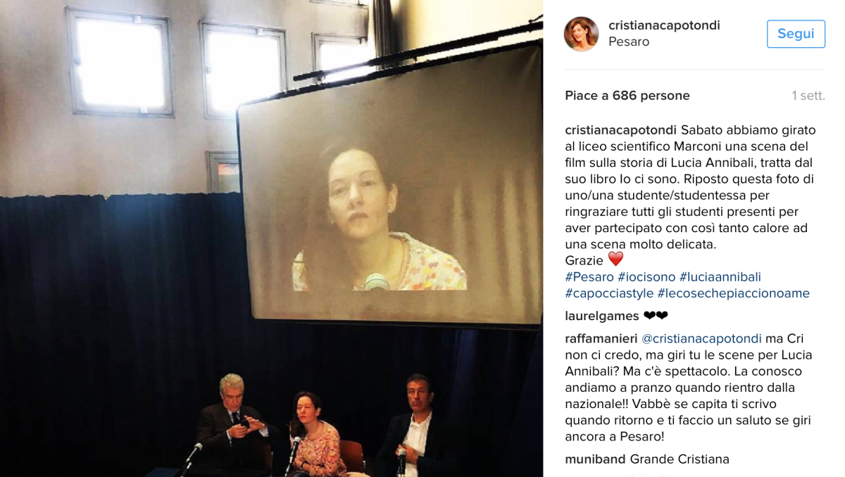 Io ci sono: una fiction sulla storia di Lucia Annibali, Capotondi protagonista Io ci sono: una fiction sulla storia di Lucia Annibali, Capotondi protagonista