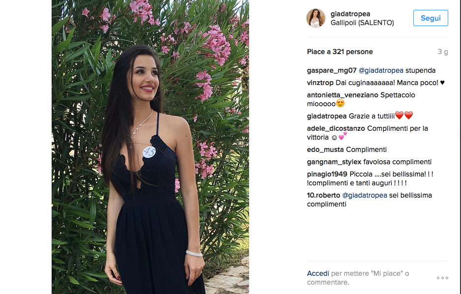 Miss Mondo Italia è la calabrese Giada Tropea