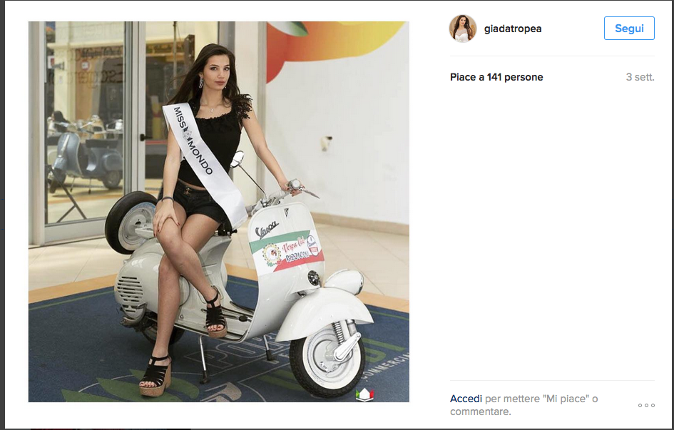 Miss Mondo Italia è la calabrese Giada Tropea