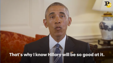Barack Obama sostiene Hillary Clinton – video