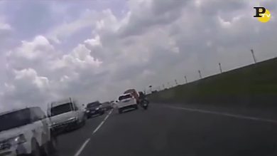 Motociclista salvo per Miracolo