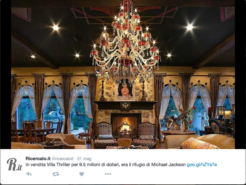 La Thriller Villa di Michael Jackson è in vendita