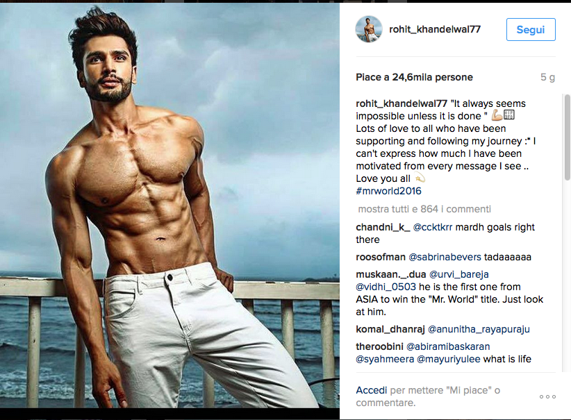 Viene dall’India Mr. World 2016 Viene dall’India Mr. World 2016