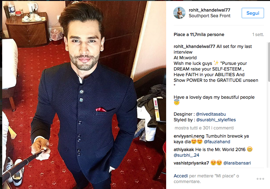 Viene dall’India Mr. World 2016 Viene dall’India Mr. World 2016