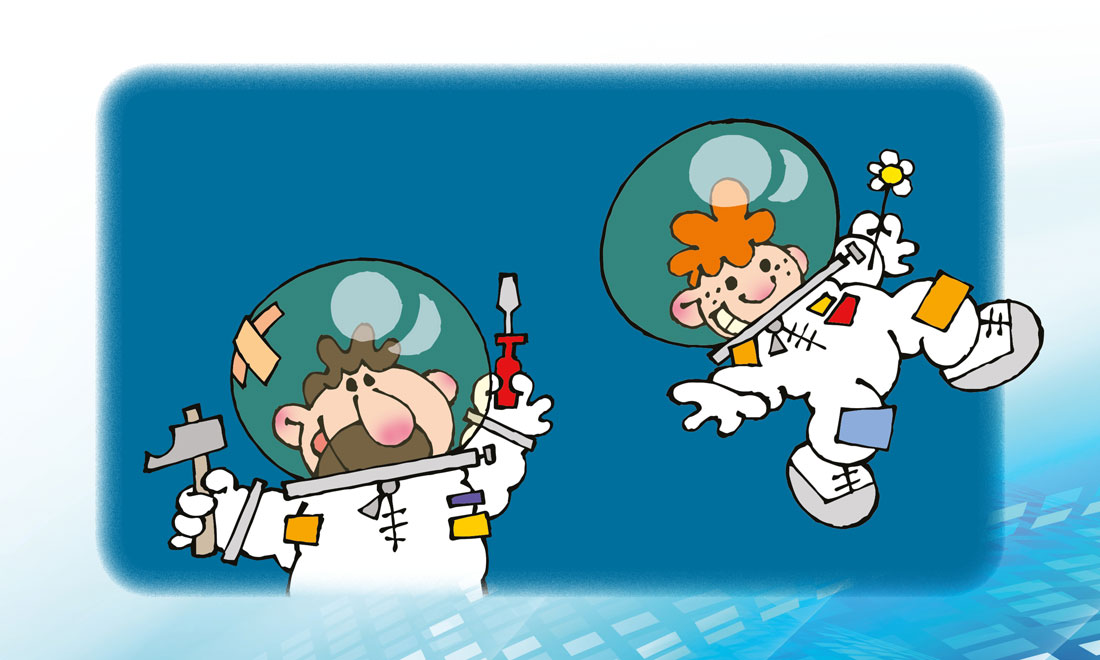 ‘Otto passi nel futuro’ con Umberto Guidoni e Andrea Valente ‘Otto passi nel futuro’ con Umberto Guidoni e Andrea Valente