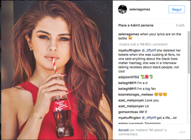 Selena Gomez, selfie record da quasi 5 milioni di like