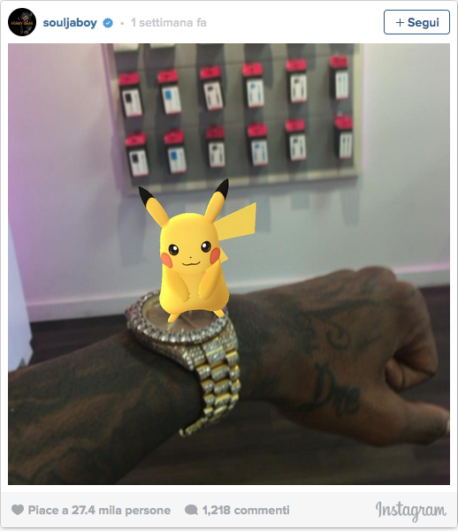 Pokemon Go, è mania (anche) tra i vip Pokemon Go, è mania (anche) tra i vip