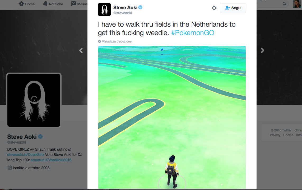 Pokemon Go, è mania (anche) tra i vip Pokemon Go, è mania (anche) tra i vip