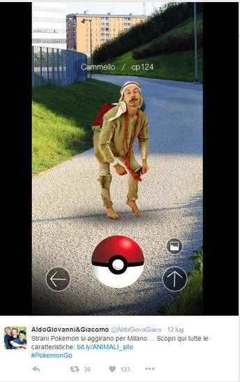 Pokemon Go, è mania (anche) tra i vip Pokemon Go, è mania (anche) tra i vip