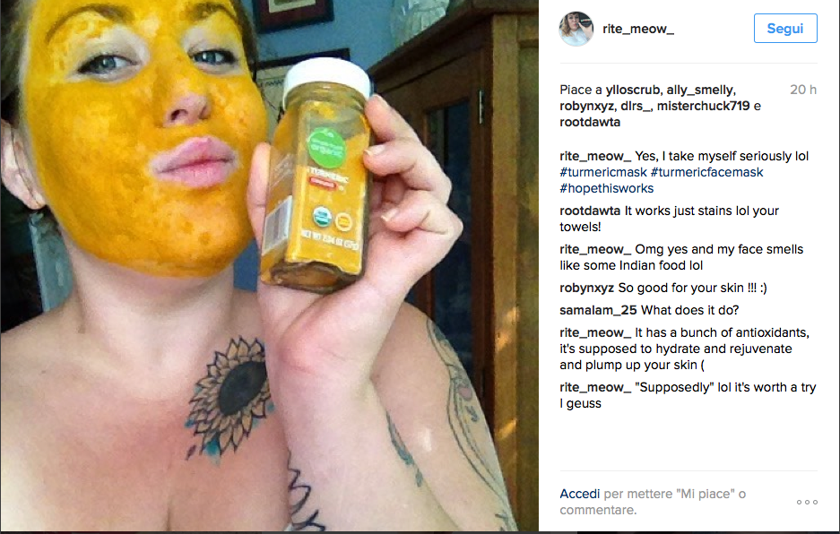 Galleria foto 'Su Instagram è #TurmericMask mania' - foto 6