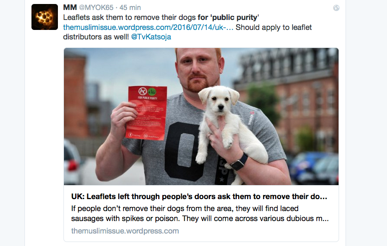 Manchester, polemica per il divieto d’ingresso ai cani perchè “Impuri” Manchester, polemica per il divieto d’ingresso ai cani perchè “Impuri”