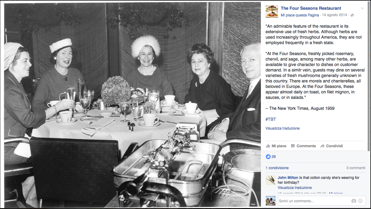 New York, chiude lo storico The Four Seasons restaurant New York, chiude lo storico The Four Seasons restaurant