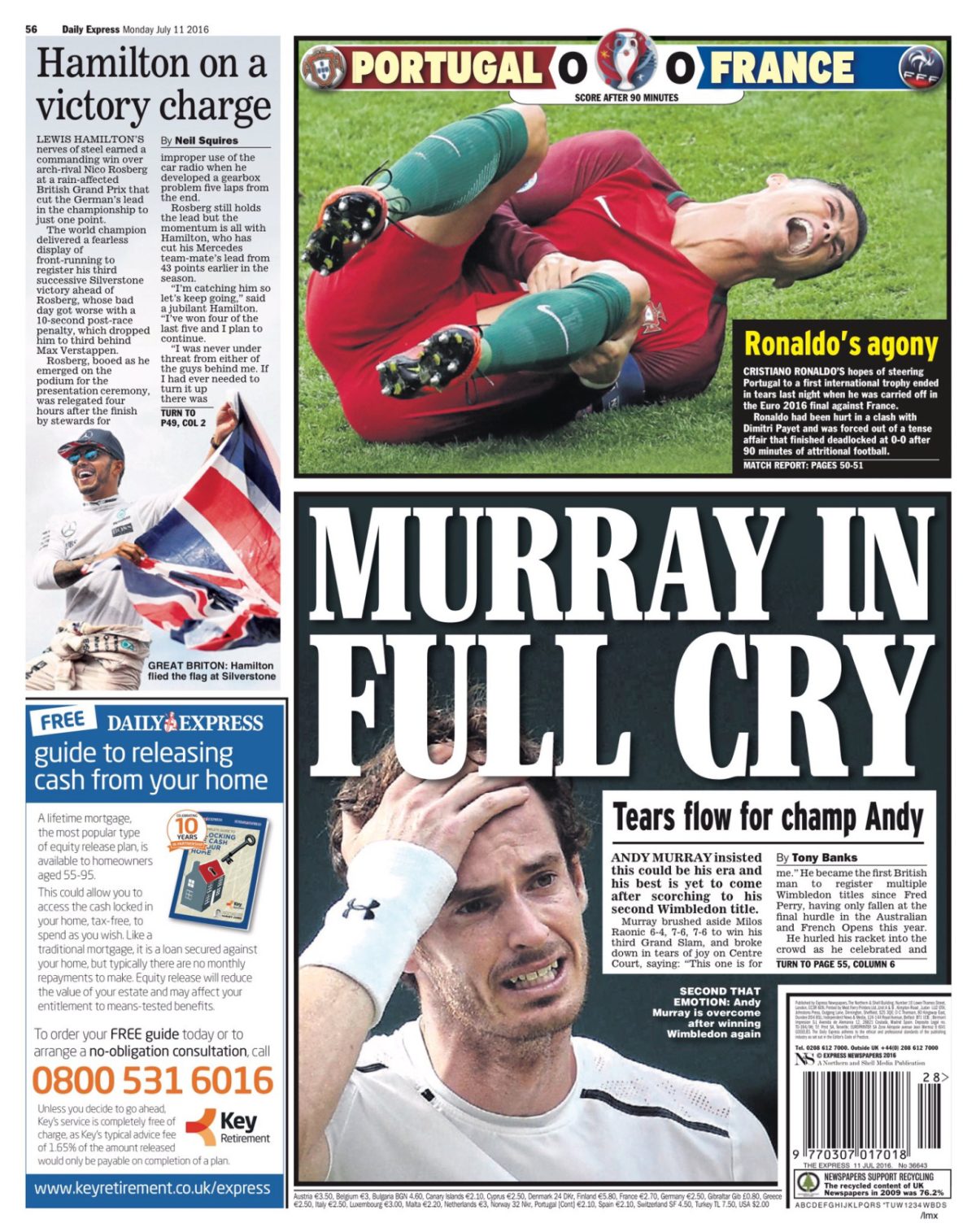 Galleria foto 'Euro 2016, il trionfo del Portogallo sui giornali del mondo' - foto 13