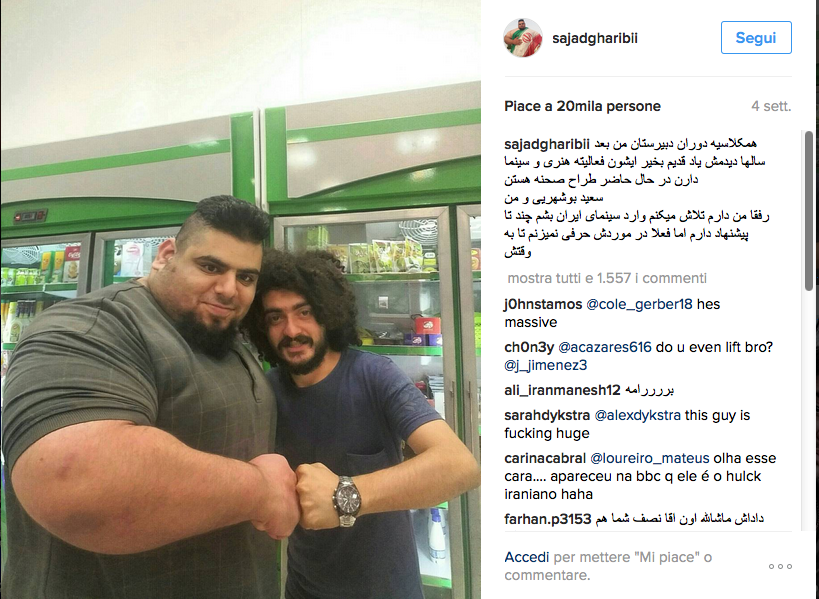 L'”Hulk iraniano” vuole arruolarsi per combattere l’Is L'”Hulk iraniano” vuole arruolarsi per combattere l’Is