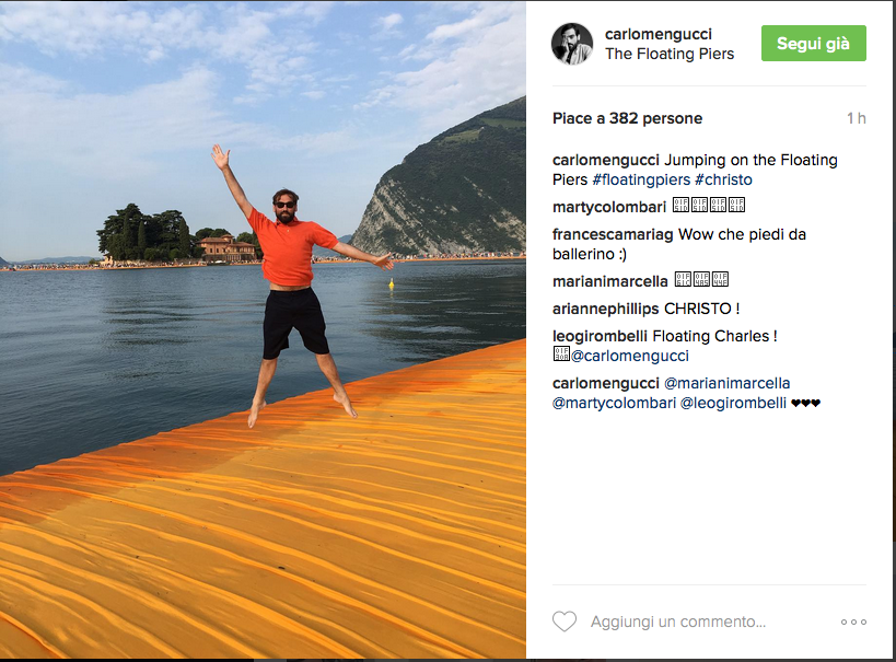 Da Carlo Cracco a Willem Dafoe, tanti i vip sulla passerella di Christo Da Carlo Cracco a Willem Dafoe, tanti i vip sulla passerella di Christo