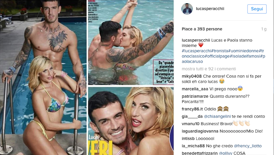 Uomini e Donne: l’ex tronista Lucas Peracchi si è fidanzato con Paola Caruso Uomini e Donne: l’ex tronista Lucas Peracchi si è fidanzato con Paola Caruso