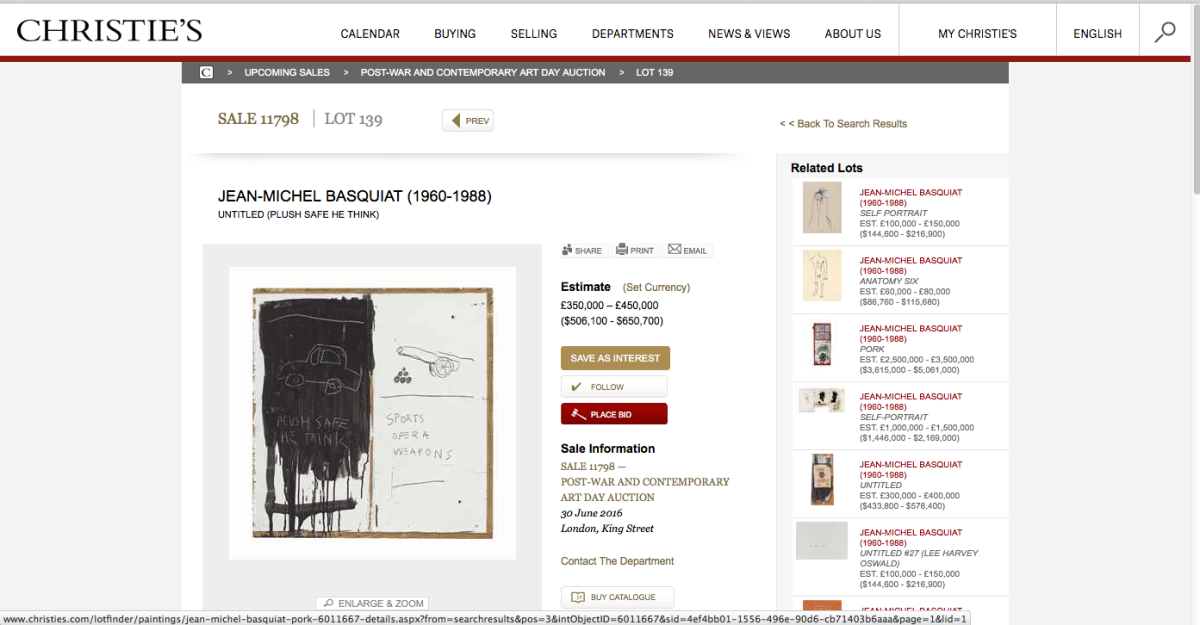 Galleria foto 'Johnny Depp, 11 milioni di dollari dalla vendita di due Basquiat' - foto 11