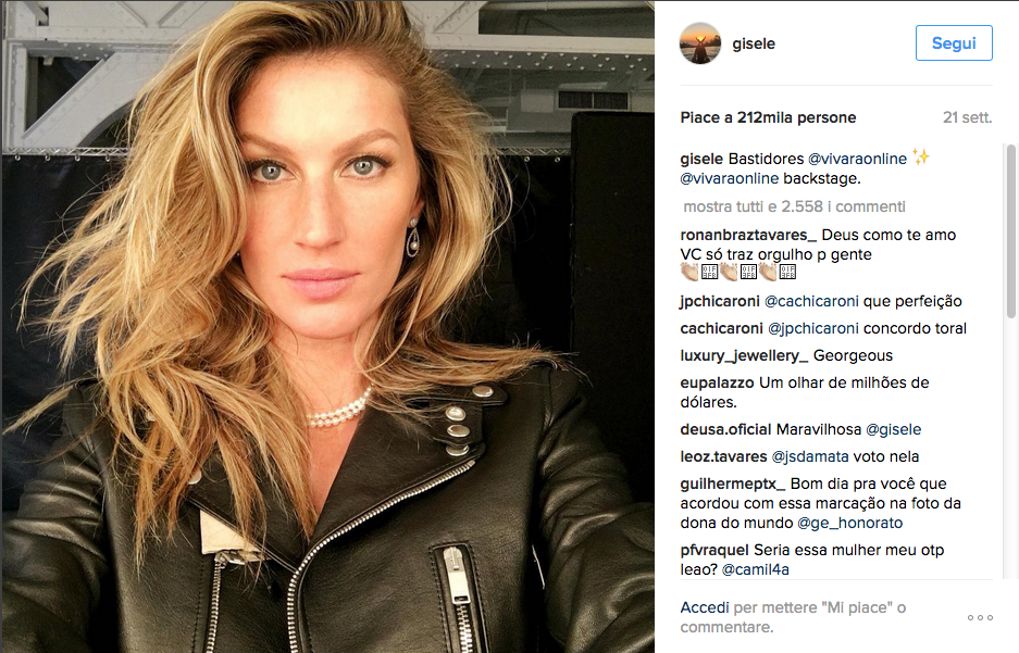 E’ sempre Gisele Bundchen la modella più pagata al mondo