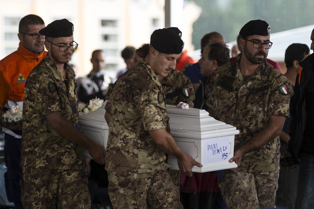 Amatrice: i funerali delle vittime del terremoto – Foto