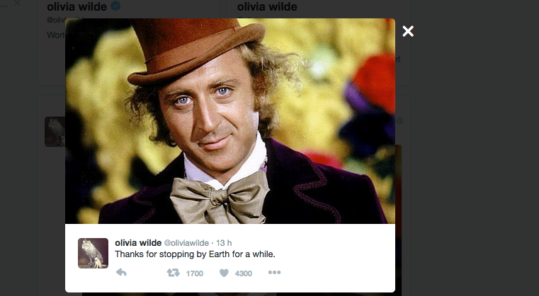 Gene Wilder, il tributo social di Hollywood Gene Wilder, il tributo social di Hollywood