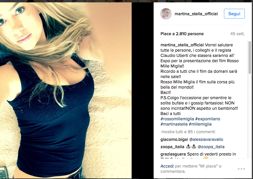 Martina Stella e Andrea Manfredonia sposi a settembre