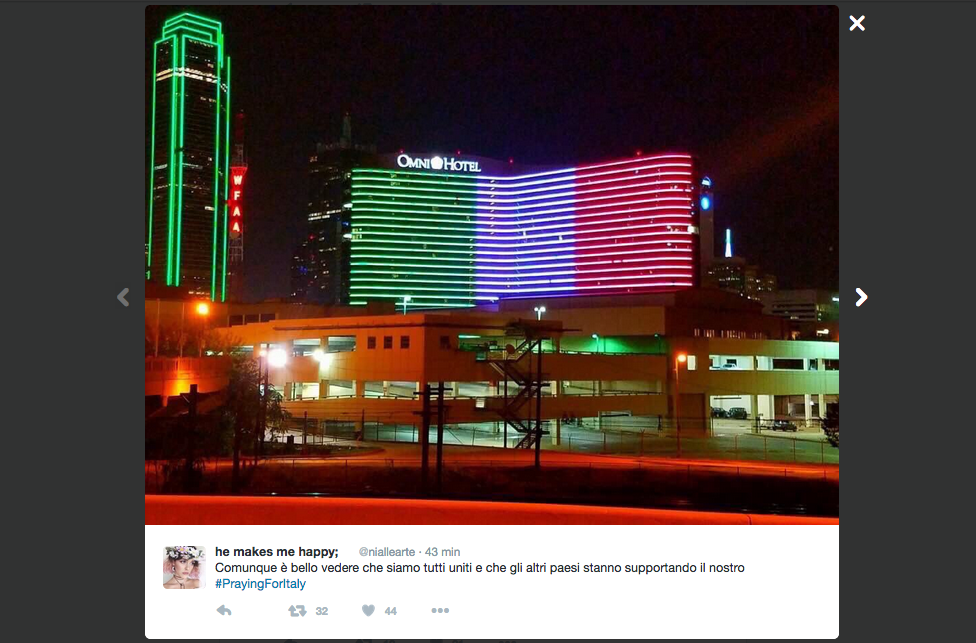 Terremoto, solidarietà social anche dalle star internazionali Terremoto, solidarietà social anche dalle star internazionali