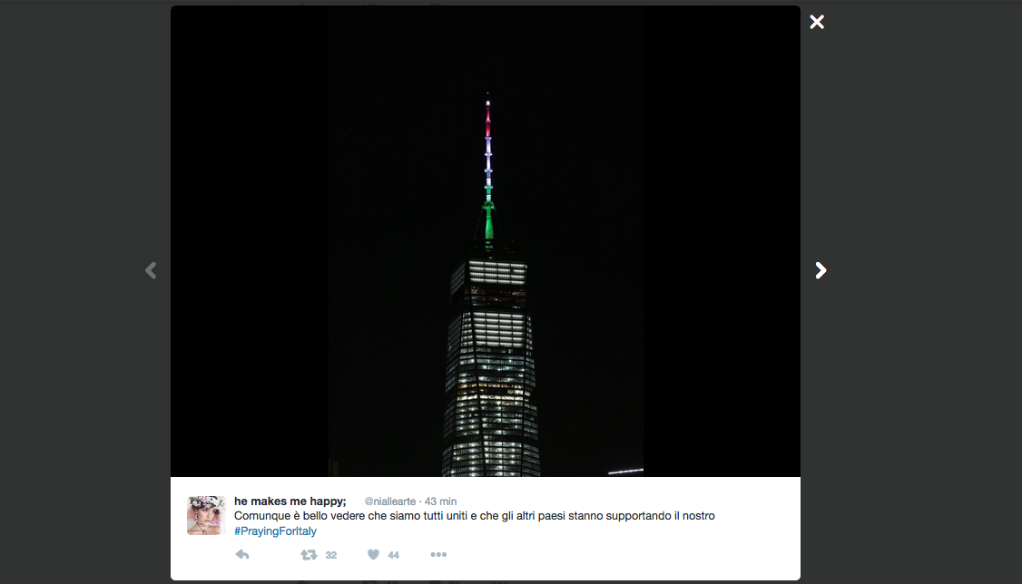 Terremoto, solidarietà social anche dalle star internazionali Terremoto, solidarietà social anche dalle star internazionali