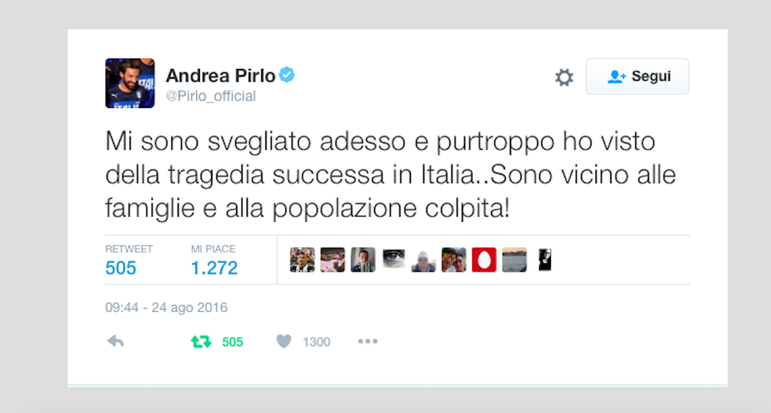 Galleria foto 'Terremoto, il cordoglio nel mondo dello sport' - foto 21