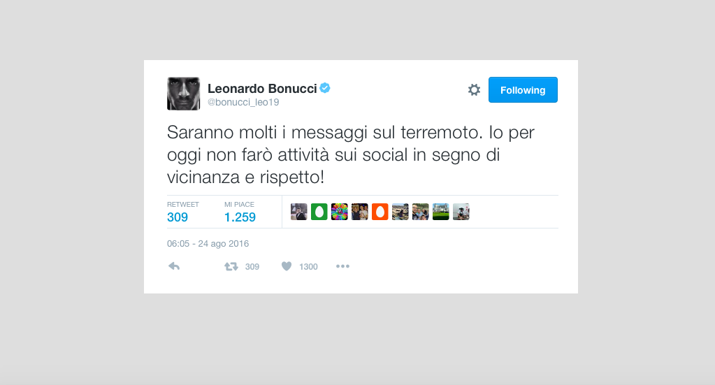 Galleria foto 'Terremoto, il cordoglio nel mondo dello sport' - foto 25