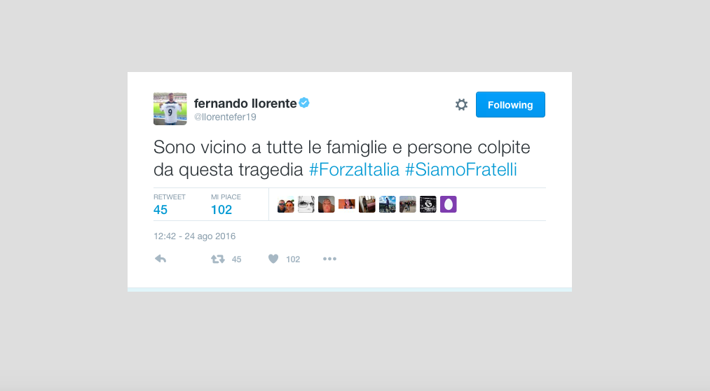 Galleria foto 'Terremoto, il cordoglio nel mondo dello sport' - foto 9