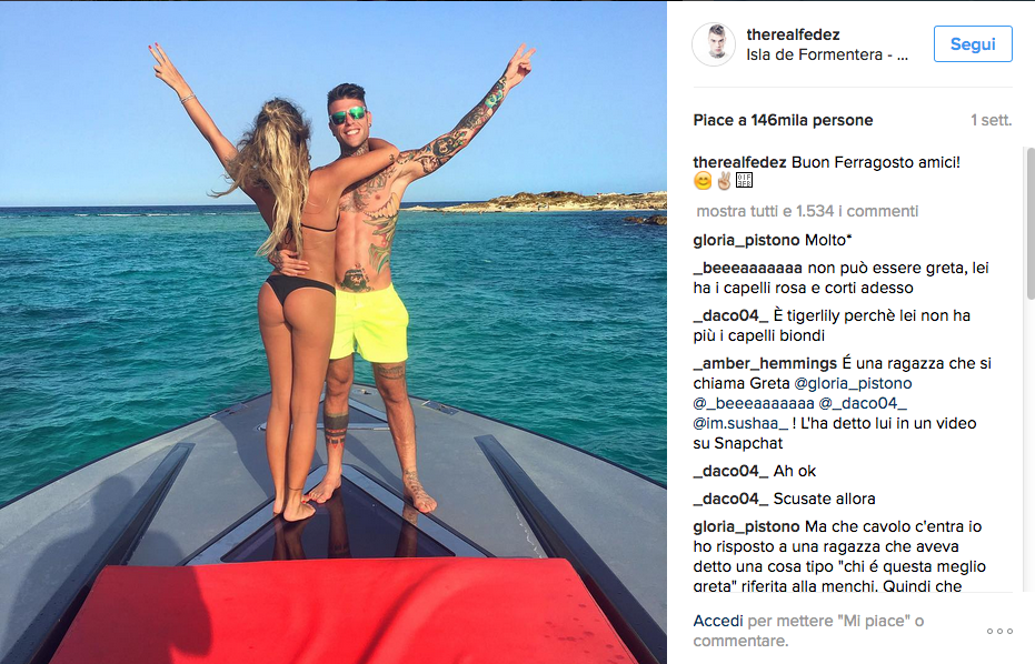 Fedez, la nuova fiamma è Greta Menchi
