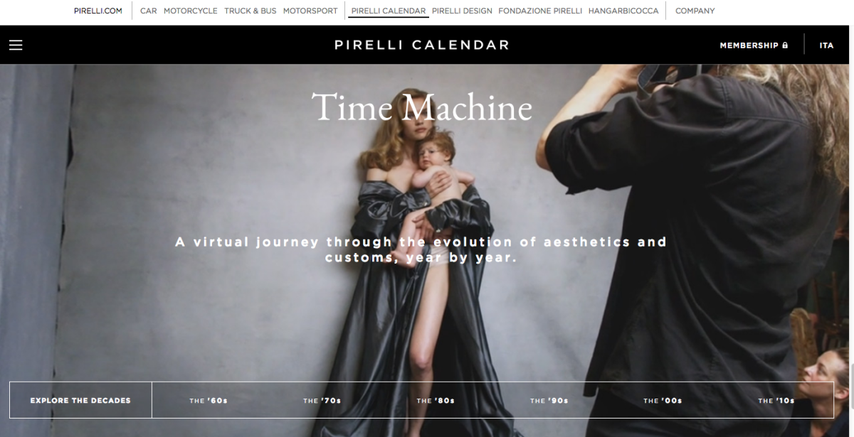 Calendario Pirelli, online il nuovo sito