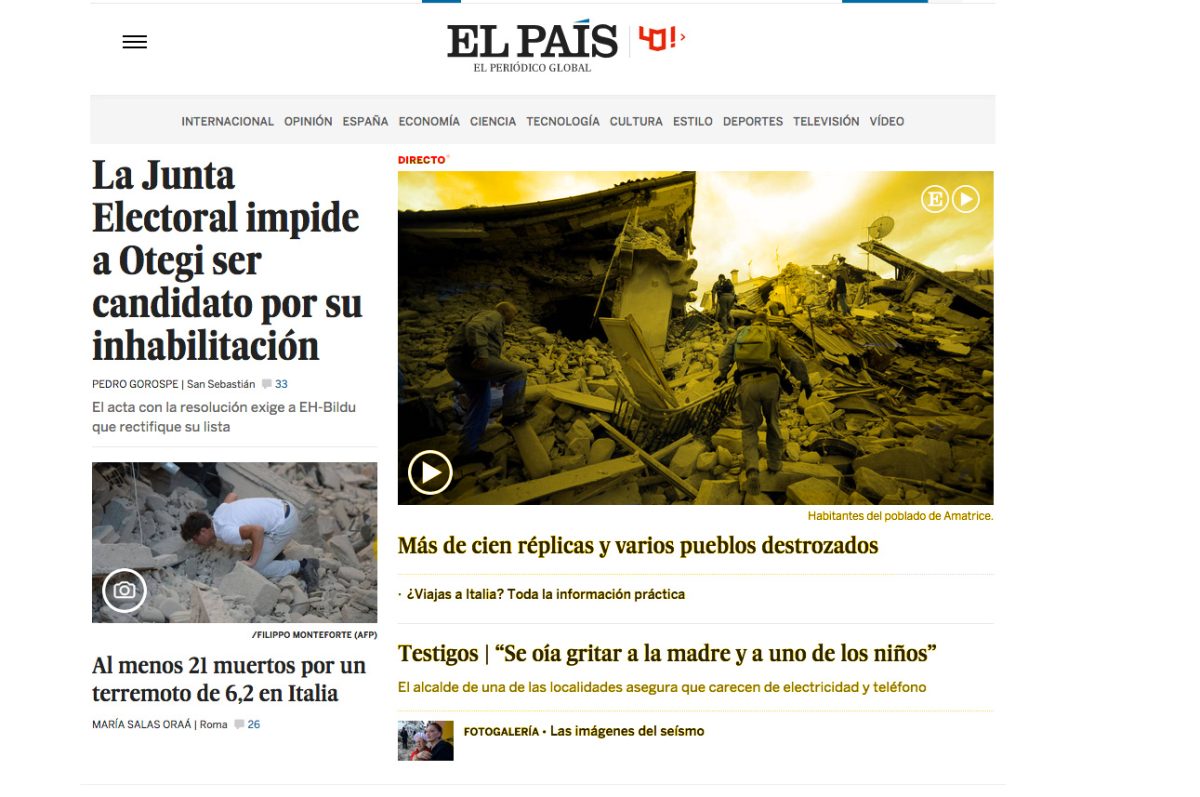 Galleria foto 'Il terremoto sulle prime pagine dei giornali stranieri' - foto 2