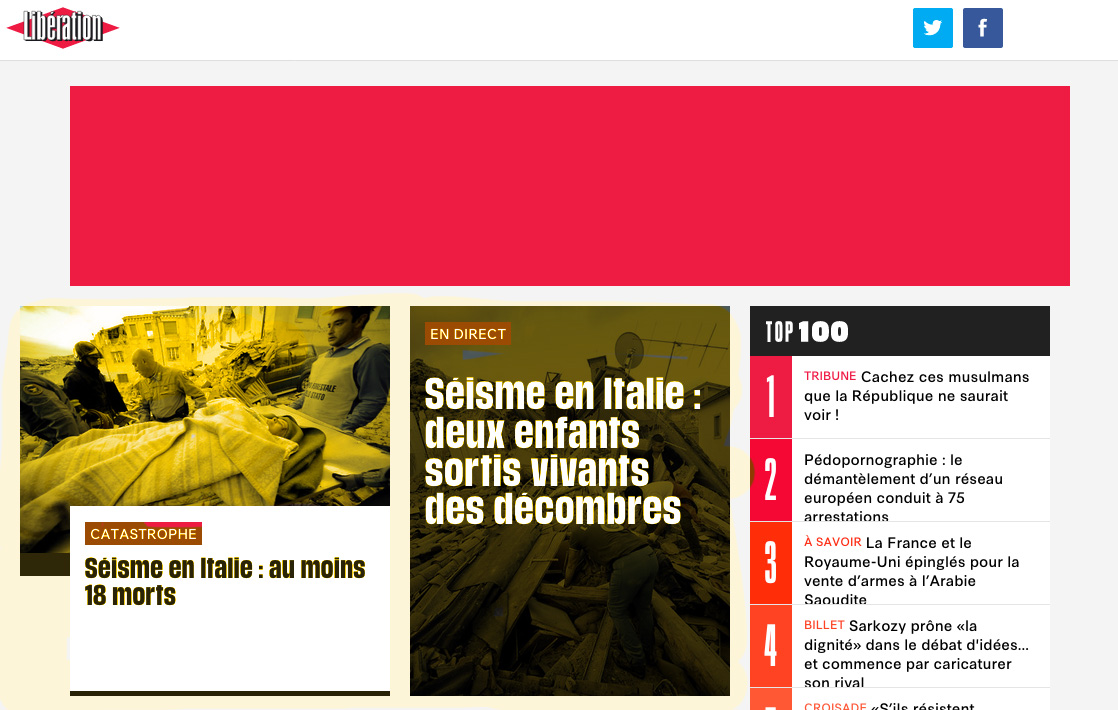 Il terremoto sulle prime pagine dei giornali stranieri