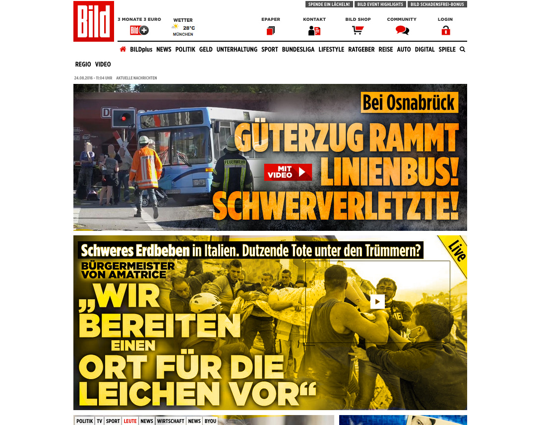 Il terremoto sulle prime pagine dei giornali stranieri