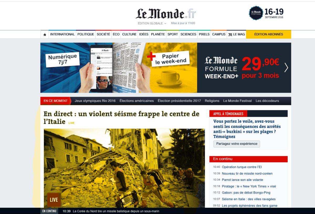 Galleria foto 'Il terremoto sulle prime pagine dei giornali stranieri' - foto 7