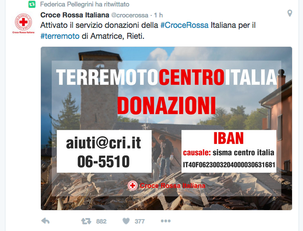 Terremoto, la solidarietà vip corre sui social network Terremoto, la solidarietà vip corre sui social network