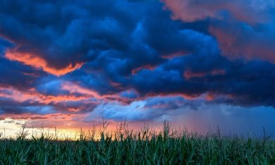 Temporale al tramonto in Brandeburgo