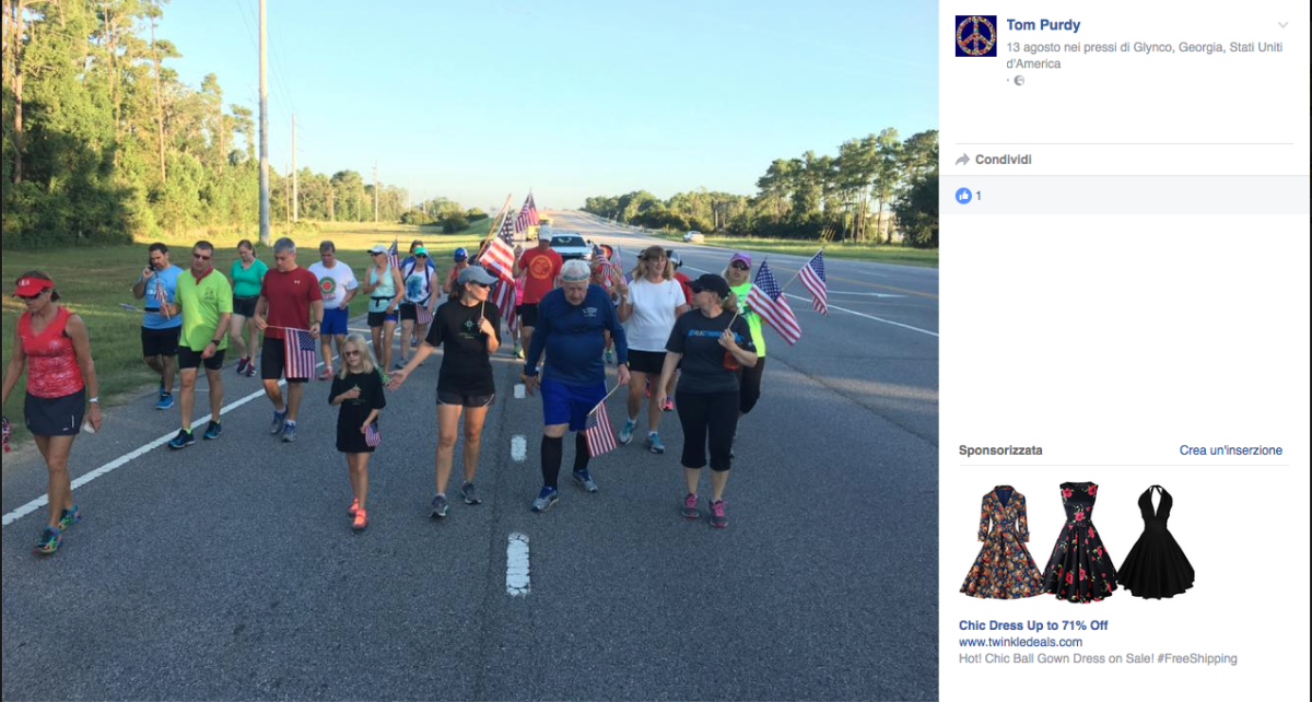 Ha 93 anni il veterano che ha attraversato gli USA a piedi