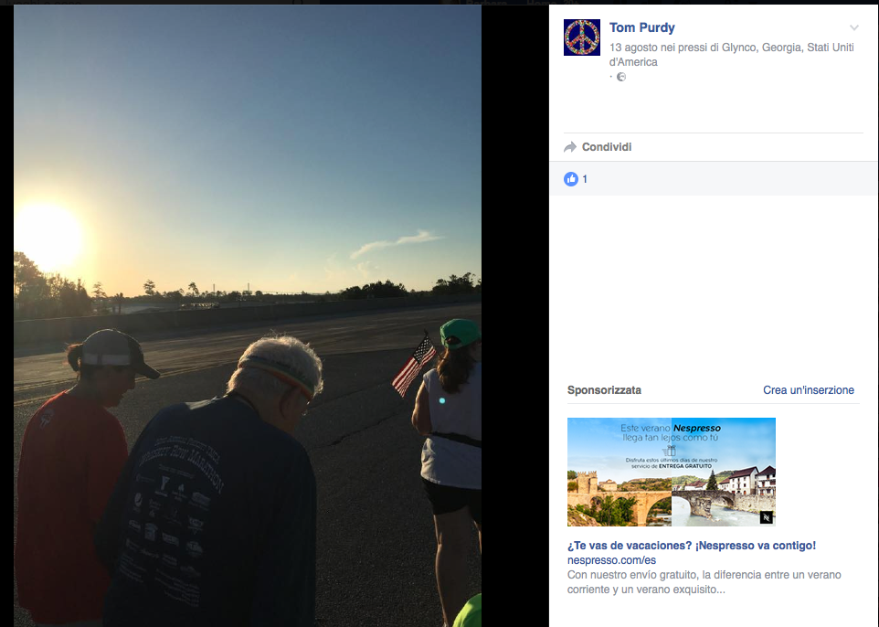 Ha 93 anni il veterano che ha attraversato gli USA a piedi